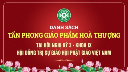 Danh sách tấn phong giáo phẩm Hoà thượng tại Hội nghị Kỳ 3 – Khóa IX HĐTS GHPGVN